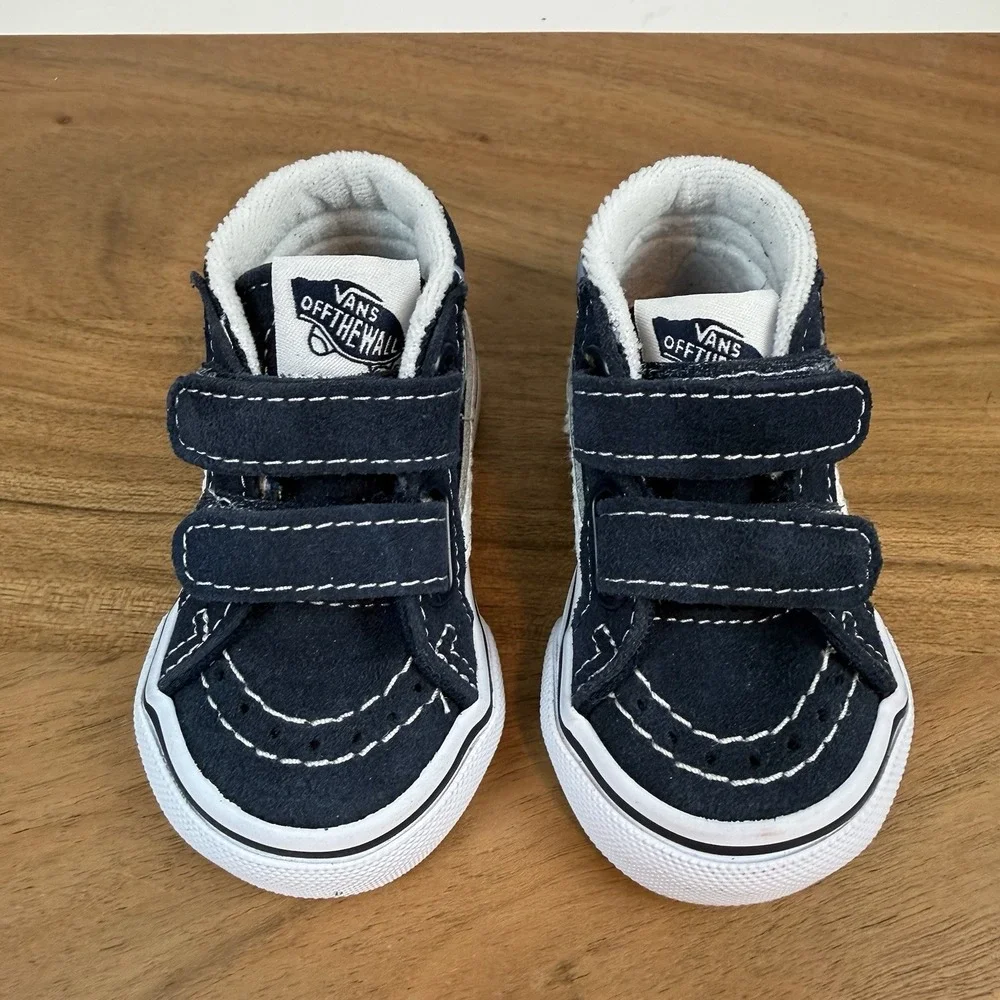 New Infant Baby Little Kids Vans Old Skool Sk8-Mid Reissue Sneakers Shoes‎ Sz 2